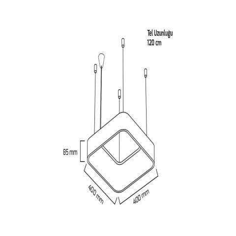 Goya Gy 8120-40 Cm Siyah Kasa 3000K Linear Armatür