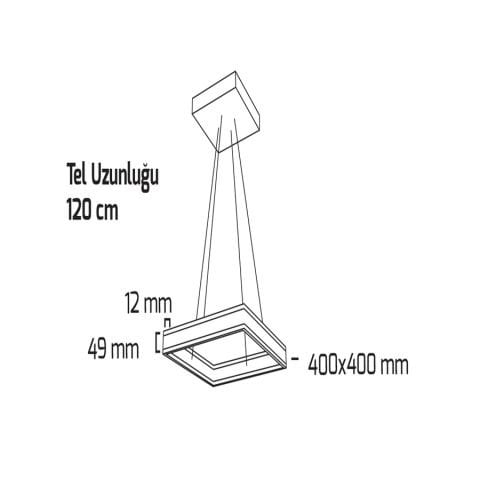 Goya Gy 8213-40 Cm Ral 1923 38W 4000K Linear Armatür