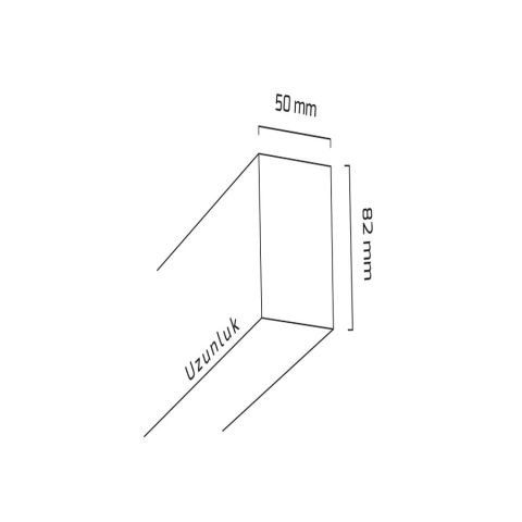 Goya Gy 8031-120 Cm Siyah Kasa 34W 4000K Linear Armatür