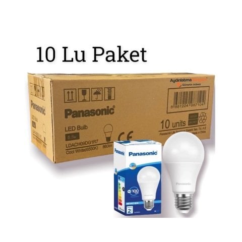 Panasonic E27 LED Lamba 8.5W 860lm 6500K 10' Lu Paket