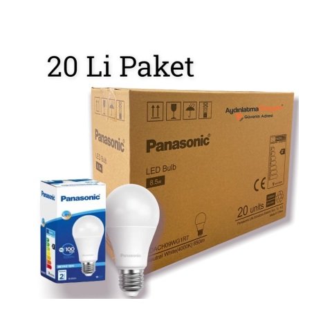 Panasonic E27 LED Lamba 8.5W 860lm 6500K 20' Li Paket