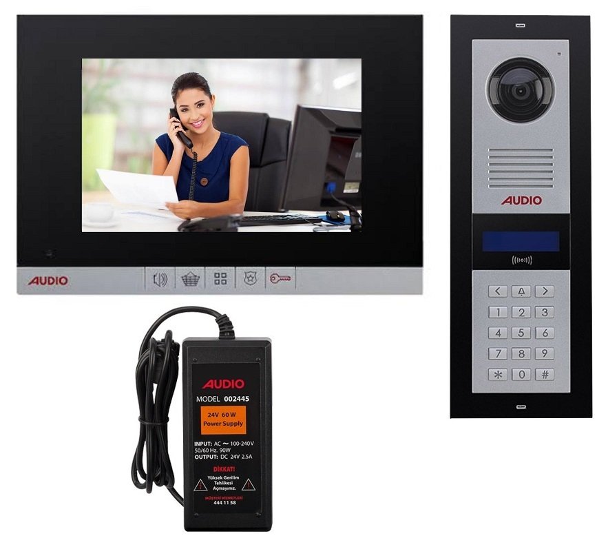 Audio Görüntülü Diafon 7 Daire 7'' Lcd 001189 Paket Fiyatı