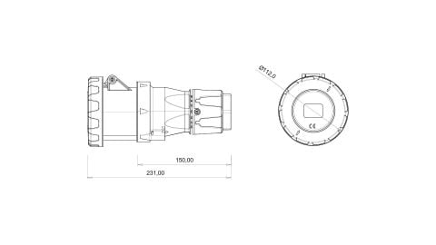 Bemis  3/63A. Uzatma Priz IP67 BC1-4403-7312