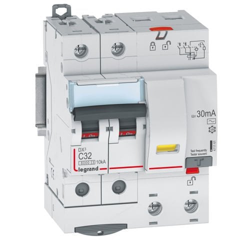 Legrand  DX³ RCBO 32A 2P AC tipi 30mA  LEG-411161