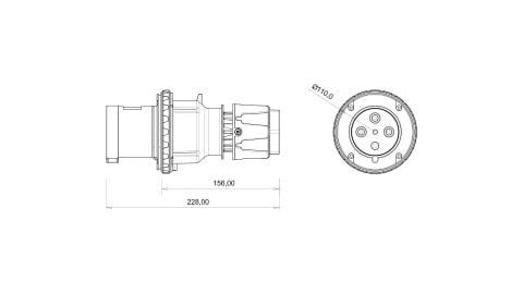 Bemis Cee Norm Fiş 4/63A Düz Fiş