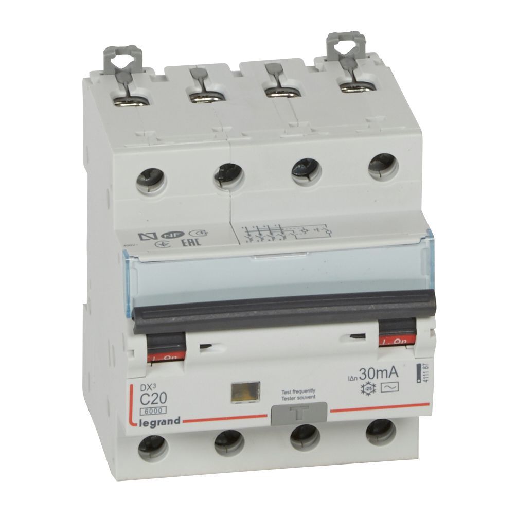 Legrand  DX³ RCBO 20A 4P AC tipi 30mA  LEG-411187