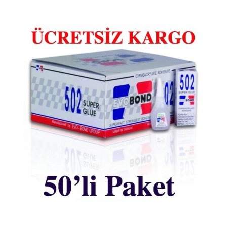 EvoBond 502 Japon Yapıştırıcı 20gr 50'li Paket