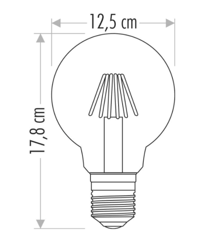 Cata 6w Rustik G125 Glop Led Ampul CT-4287 - Amber Renk