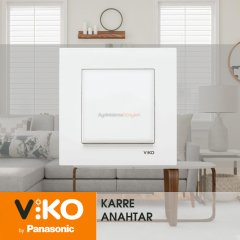 Viko Karre Clean Anahtar Beyaz Çerçeve Dahil