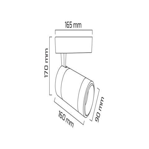 Goya Gy 3631 Siyah Kasa 36W 15-60° 3000K Led Ray