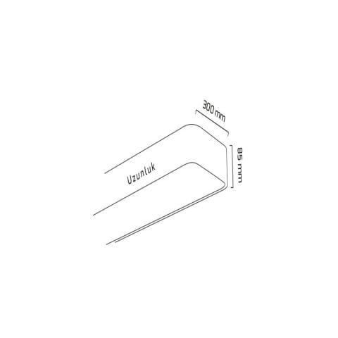 Goya Gy 8111-120 Cm Siyah Kasa 135W 3000K Linear Armatür