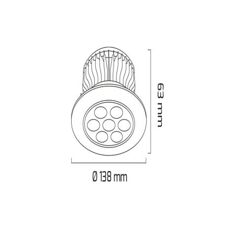 Goya Gy 5409 Beyaz Kasa 9W 3000K Eo Sıva Altı Led Downlıght