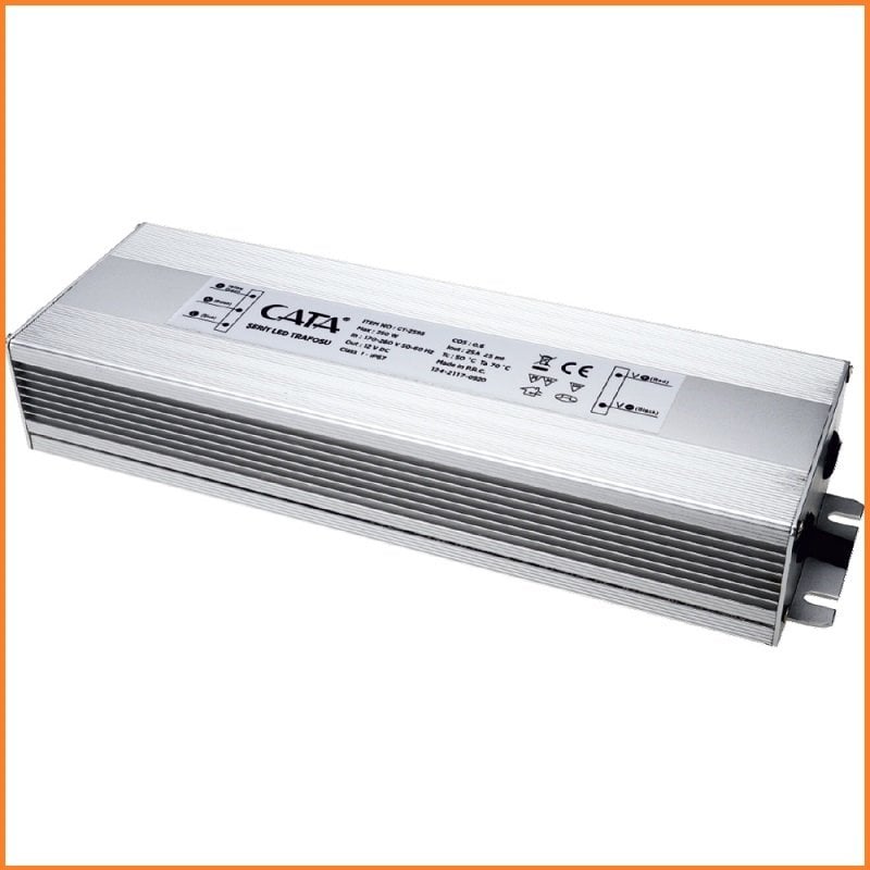 Cata 25 Amper 250 watt Dış Mekan Şerit Led Trafosu Slim Cata Ct-2595