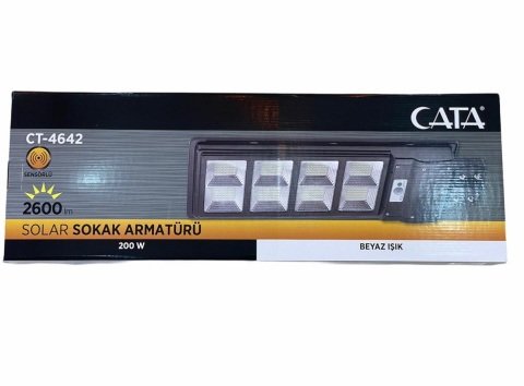 Ct-4642 300w Solar Sokak Armatürü-Cata Beyaz Işık