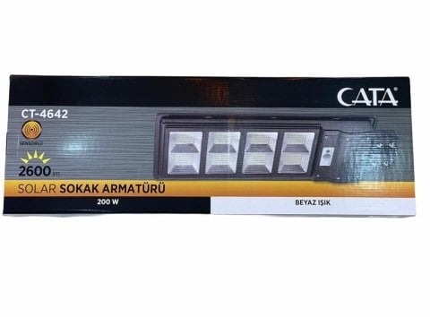 Ct-4642 300w Solar Sokak Armatürü Cata Beyaz Işık