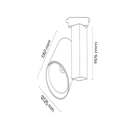 Goya Gy 3625 Siyah Kasa  57W 60° 6500K Led Ray