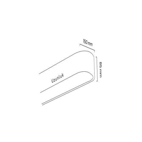 Goya Gy 8110-120 Cm Siyah Kasa 68W 6500K Linear Armatür