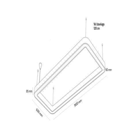 Goya Gy 8118- 60X150 Cm Beyaz Kasa  6500K Linear Armatür