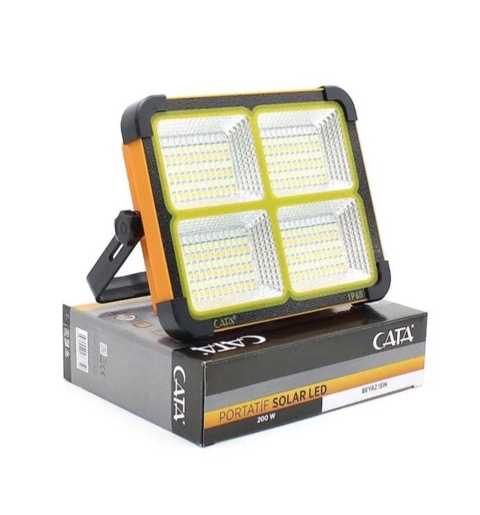 200W Portatif Solar Led Projektör CT-4698 Cata