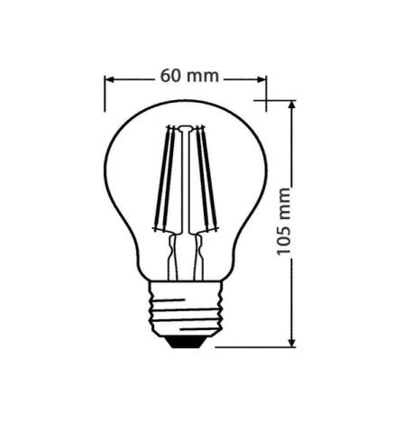 Osram Ledvalue 6,5W (60W) Rustik Led Ampul Sarı 2700K - E27 Duy