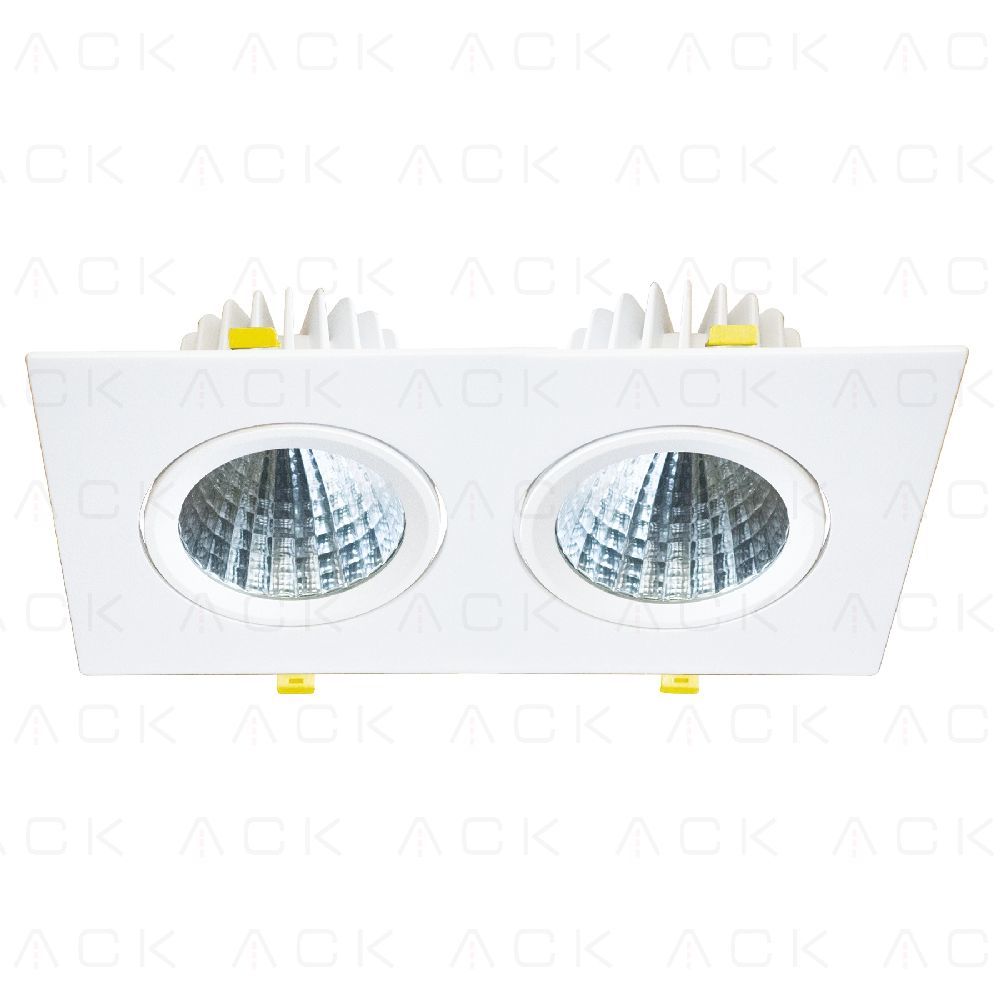 Ack Led Spot Armatur Ikili Kare 6500K Beyaz