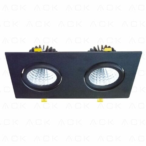 Ack Led Spot Armatur Ikili Kare 4000K Siyah