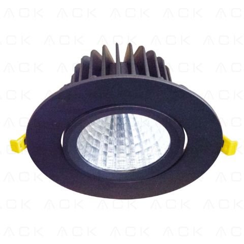 Ack Led Spot Armatur Yuvarlak 3000K Siyah 30W