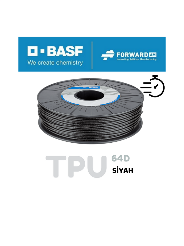 TPU 64D Siyah Filament (1.75mm - 2.85mm) BASF Ultrafuse