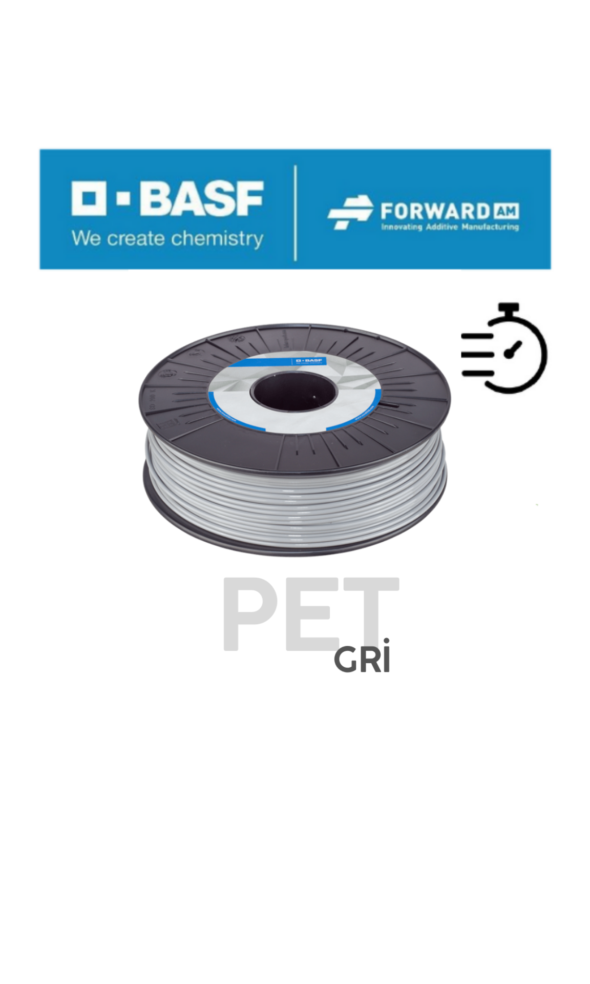 BASF Ultrafuse PET Gri Filament (1.75mm - 2.85mm)