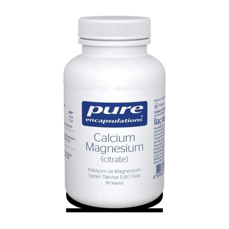 Pure Encapsulations Calcium Magnesium Citrate Aromasız 90 Kapsül