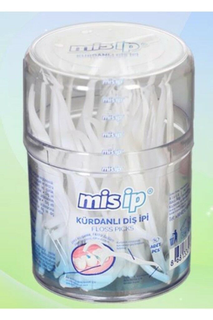 Mis İp Kürdanlı Diş Ipi 50'li Silindir Kutu