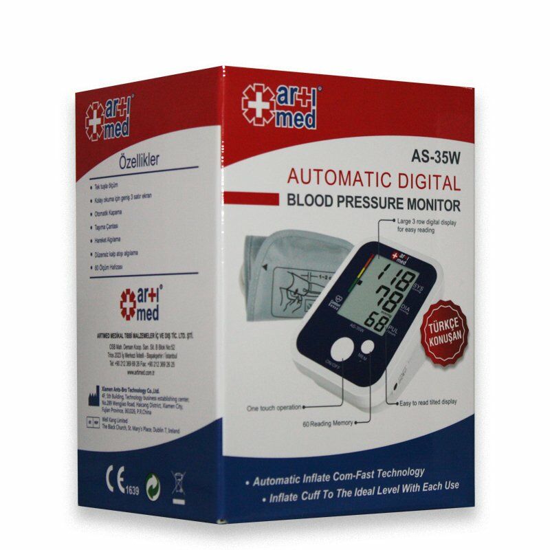 Artı Med AS-35W Türkçe Konuşan Otomatik Digital Tansiyon Ölçüm Aleti