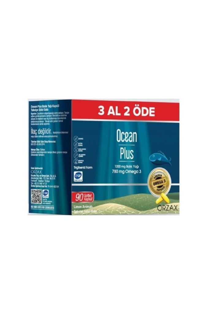 Ocean Plus Omega 1200 Mg 90 Kapsül - 3 Al 2 Öde