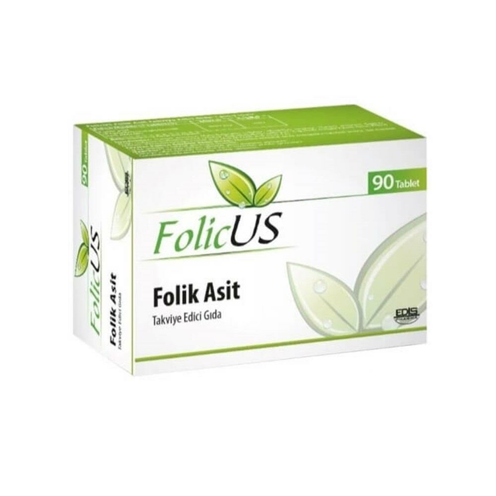 Aktif Folic Us Folik Asit Takviye Edici Gıda 90 Tablet