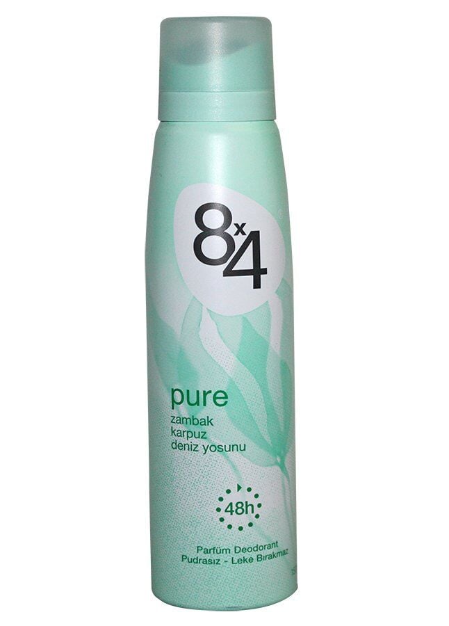 8X4 Pure Deodorant 150 Ml (Zambak Karpuz Deniz Yosunu)
