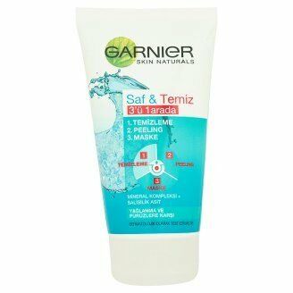 Garnier Skin Naturals Saf&Temiz 3'Ü 1 Arada Temizleme+Peeling+Maske 150 ML