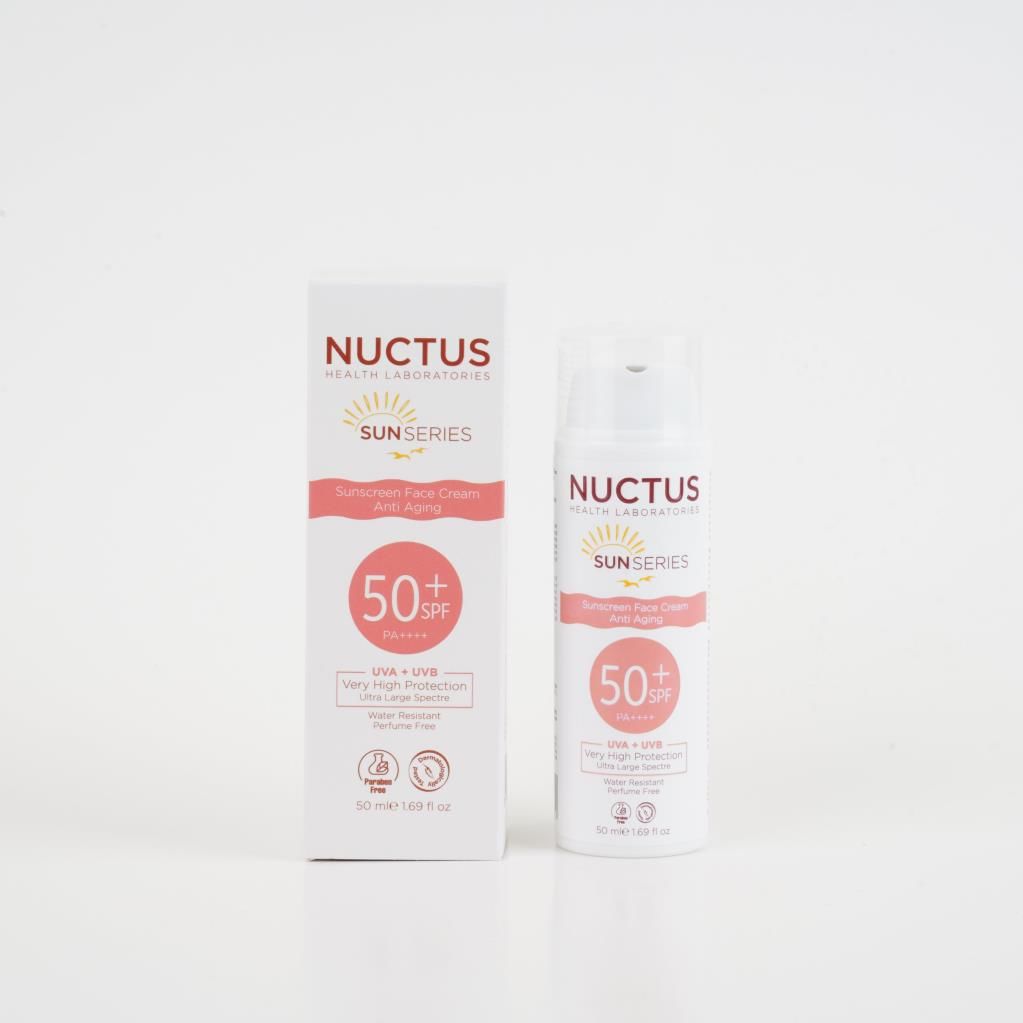 Nuctus Güneş Koruyucu Yüz Kremi Spf 50+ Yaşlanma Karşıtı 50 ML