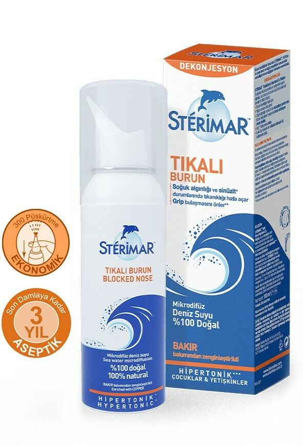 Sterimar Burun Spreyi Blocked Nose Hipertonik 50 ML