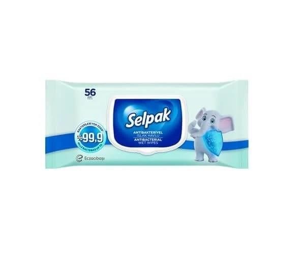 Selpak Antibakteriyel Islak Mendil 56 Adet