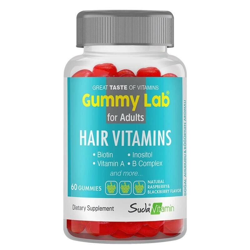 Suda Vitamin Gummy Lab Hair Vitamins Ahududu 60 Gummies