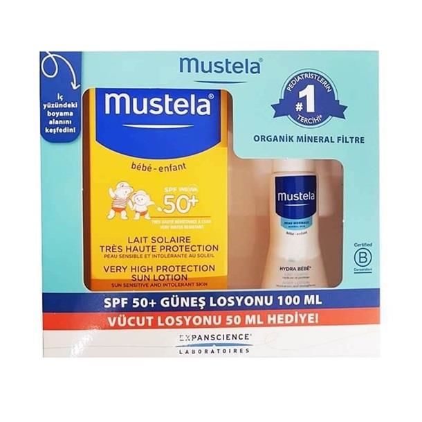 Mustela Spf 50+ Güneş Losyonu 100 Ml + Vücut Losyonu 50 Ml Hediye