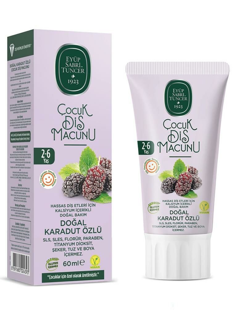 Eyüp Sabri Tuncer Doğal Karadut Diş Macunu 2-6 Yaş 60 ML