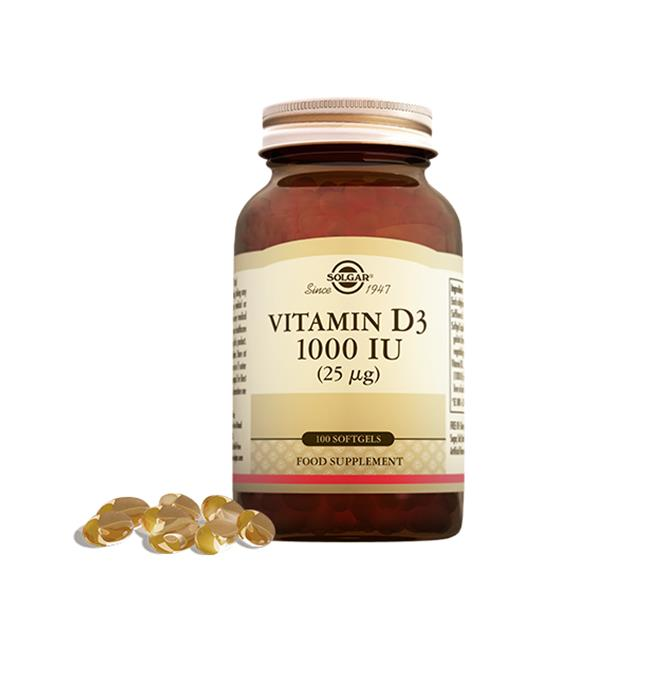 Solgar Vitamin D3 1000 IU 100 Kapsül