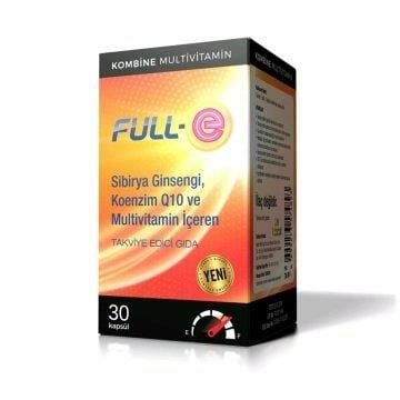 Full E Ginseng  Koenzim Q10 ve Multivitamin 30 Kapsül