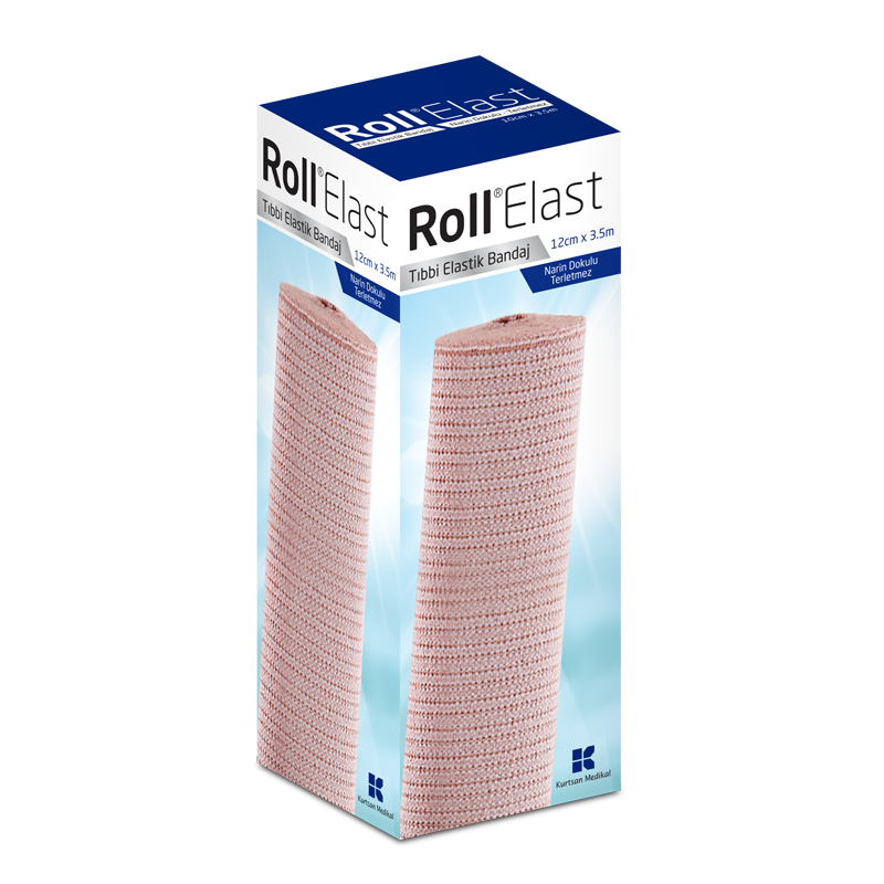 Roll Tıbbi Elastik Bandaj 12 Cm x 3.5 M