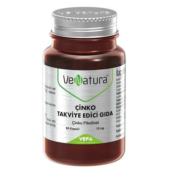 Venatura Çinko 15 Mg 60 Kapsül