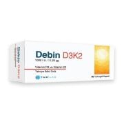 Debin D3K2 Vitamin D3 ve Vitamin K2 60 Kapsül