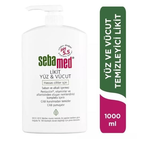 Sebamed Likid Yüz ve Vücut Temizleyici 1000 ML