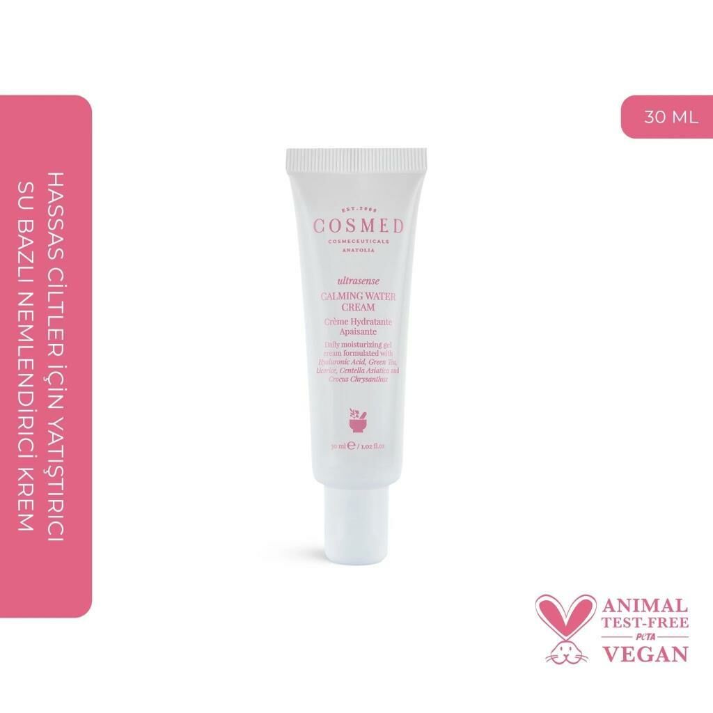 Cosmed Ultrasense Calming Water Cream - Hassas Ciltler için Yatıştırıcı Su Bazlı Nemlendirici Yüz Kremi 30 ML