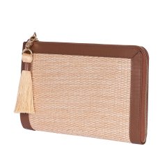 Laura Rafya / Deri Clutch - Taba